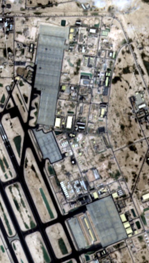 Military base runway close-up
