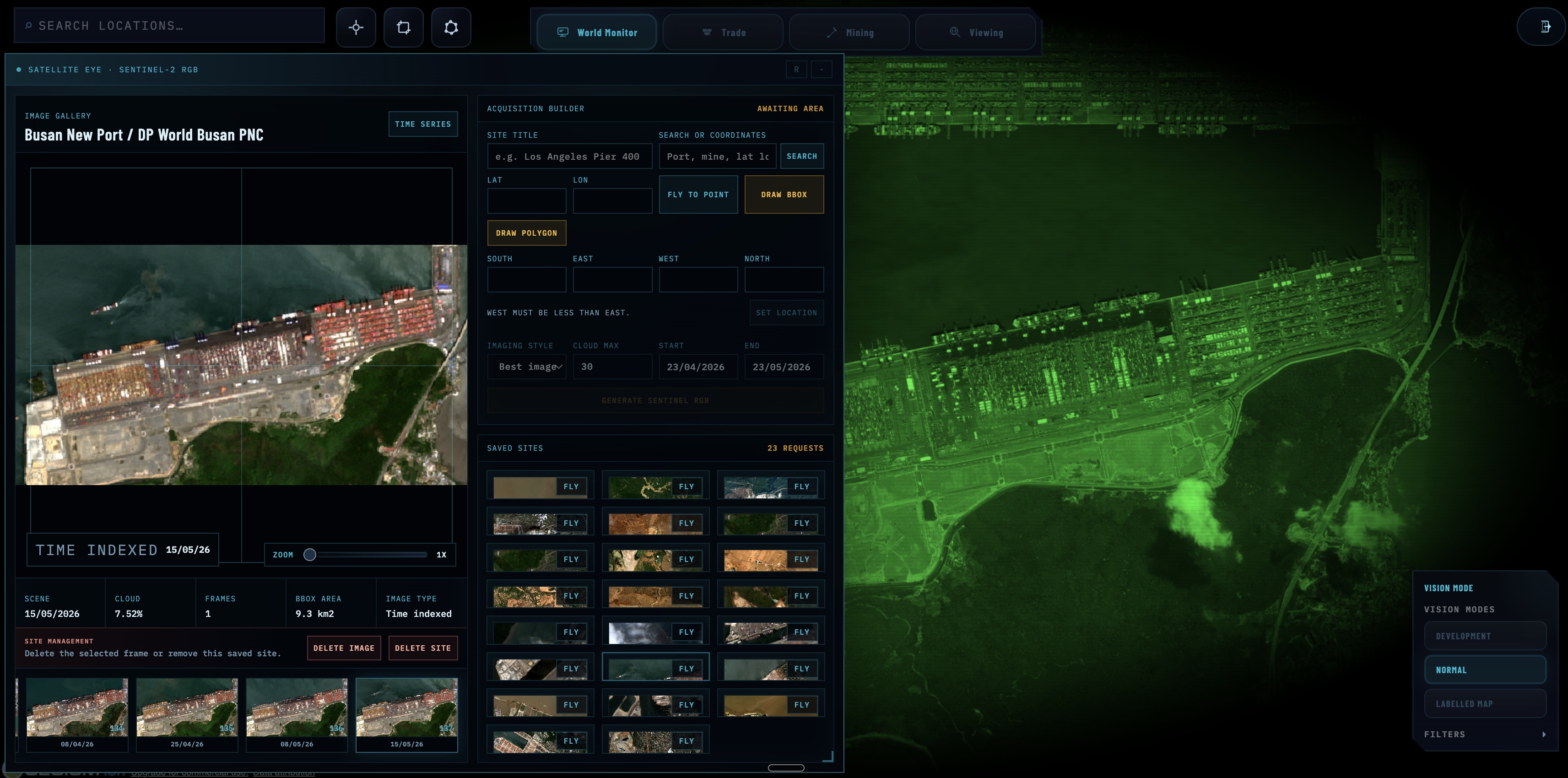 Port satellite intelligence operating view